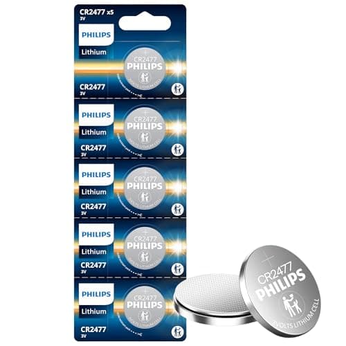 Philips CR2477 coin cells (5-pack)